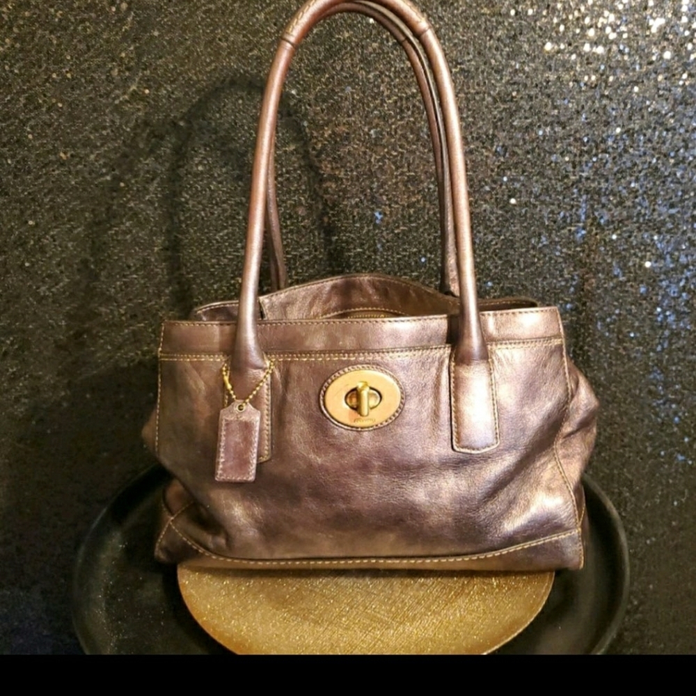 Coach Vintage Metallic Brown Handbag